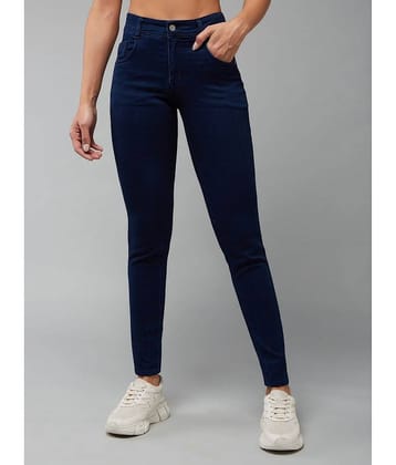 Dolce Crudo - Navy Blue Denim Skinny Fit Women's Jeans ( Pack of 1 )