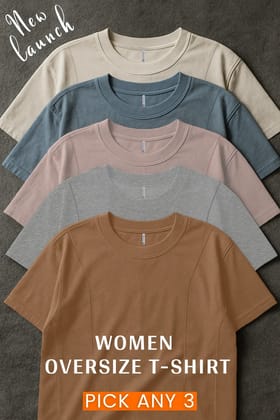 Pick Any 3 Women Oversized T-shirt-XS