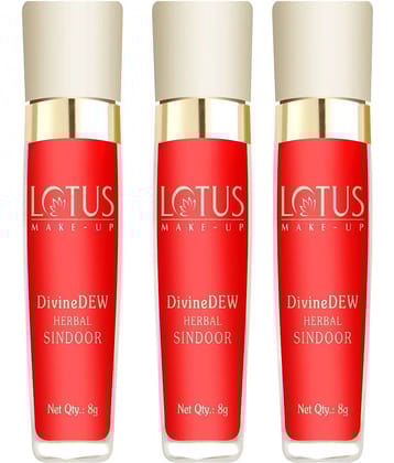 Lotus Make,Up Divine Dew Herbal Sindoor Love Drop 8g ( Pack Of 3)