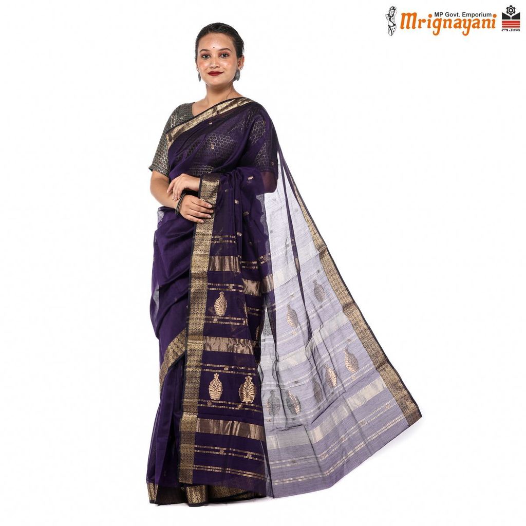 HANDLOOM MAHESHWARI SILK SAREE WITH BLOUSE (SKU - 3S0102030422 , SAREE - 1237) - Sarees | Buy online on ZillyBuy