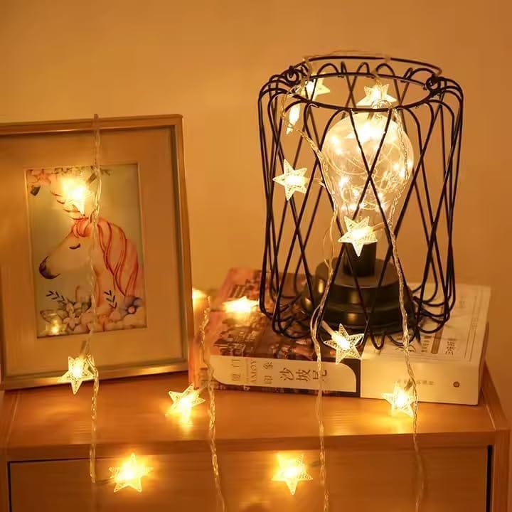 Mini Star Fairy String Lights β 14 LED, 3 Meter, Warm White Decorative LED Lights for Bedroom, Home, Garden, Diwali, Christmas, Wedding & Party Decoration