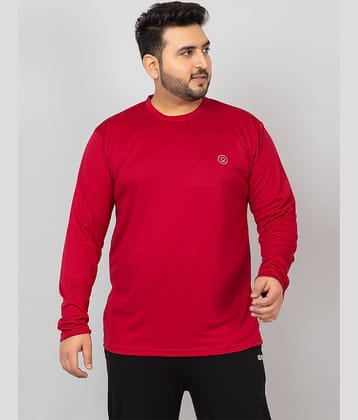 Chkokko Pack of 1 Polyester Regular Fit Men's T-Shirt ( Maroon )