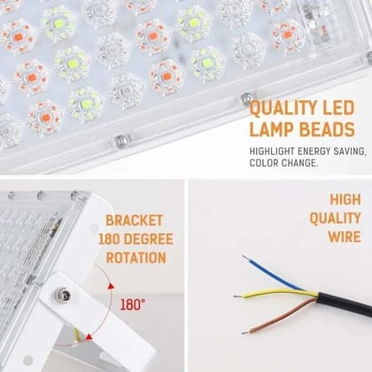 SPARKWORLD Flood Light/Outdoor Lamp AC Brick Light with Remote - (Pack of 10) Flood Light Outdoor Lamp (Multicolor) | Colour: Multicolor (Pack of 10)