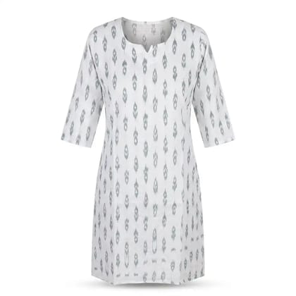 Kurti Printed White โ Odisha Handloom Kurti Printed White โ Odisha Handloom