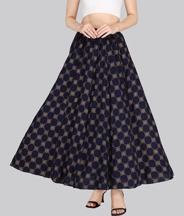 Sttoffa Black Rayon Women's Broomstick Skirt ( Pack of 1 )