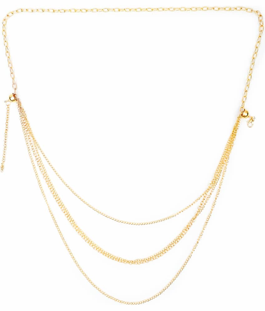 PUJVI Gold Plated Necklace ( Set of 1 )