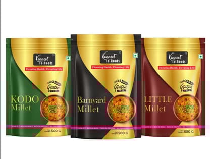 Foxtail, Litlle,  Barnyard Millet Combo Pack of 3 