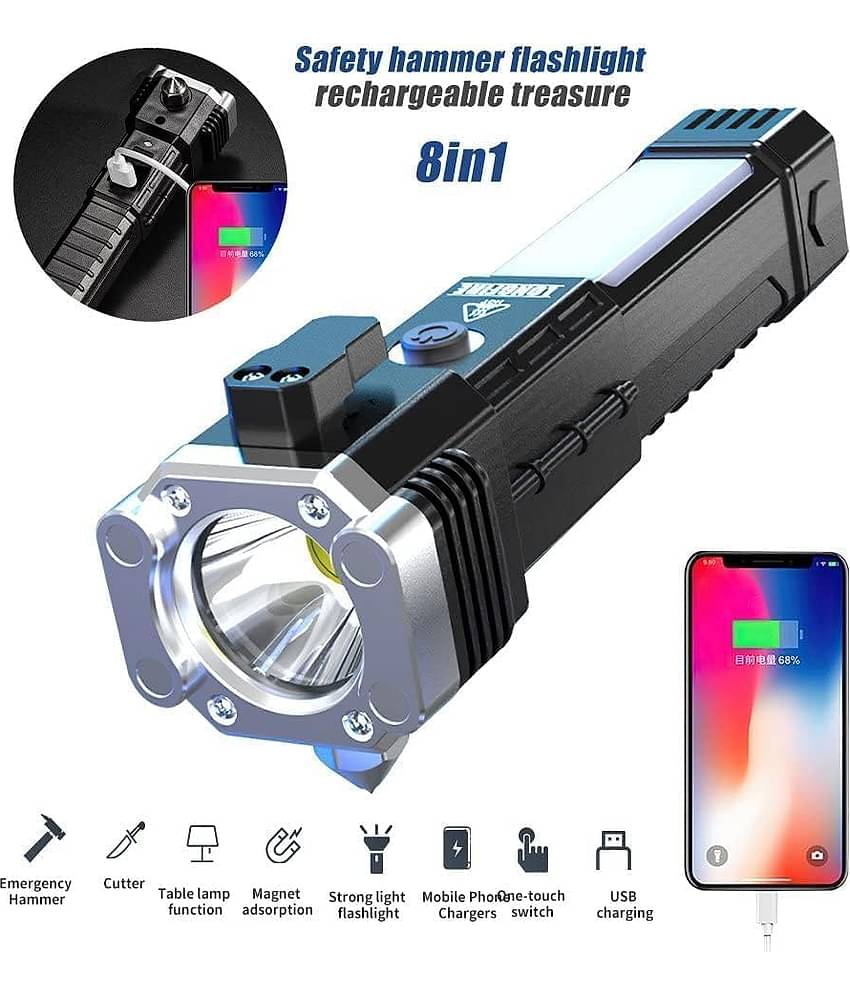 CHARKEE - 3W Rechargeable Flashlight Torch ( Pack of 1 )