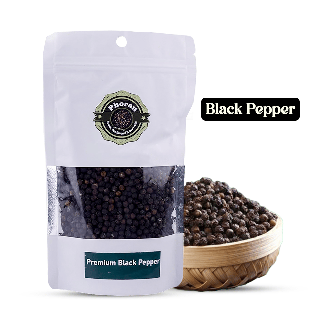 Buy Black Pepper Kali Mirch Online India - Whole Peppercorns | Phoran