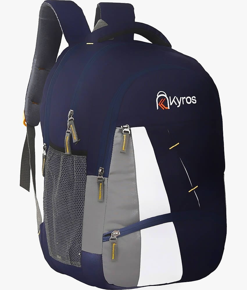 Kyros Blue Polyester Backpack ( 45 Ltrs )