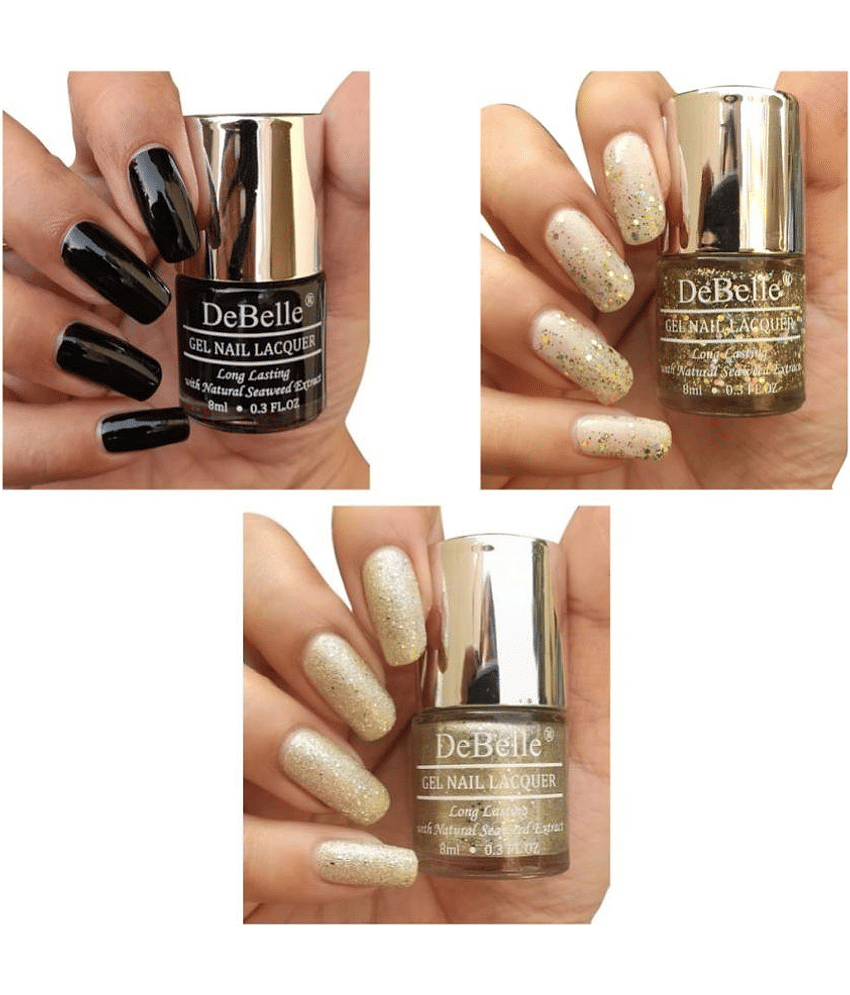 DeBelle Multi Glitter Nail Polish 24 ( Pack of 3 )