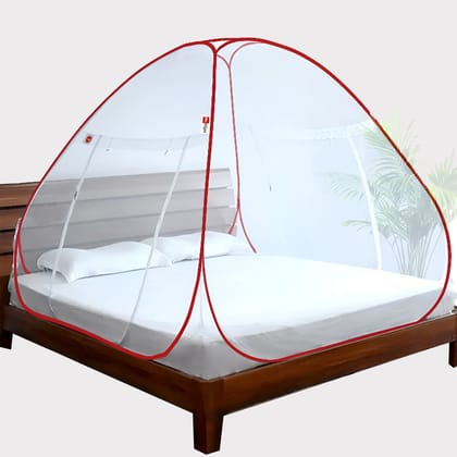 Mosquito Net for King Size Double Bed-King Size Double Bed / Red