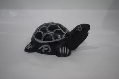 Decorative Metal Sea Turtle Figurine, Black, Cast Iron, Handcrafted Shell Pattern Design, Coastal Beach Nautical Home Decor
