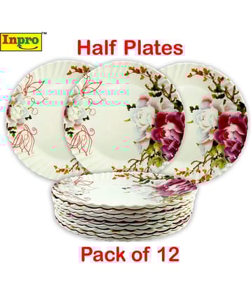Inpro 12 Pcs Melamine Multi Color Half Plate