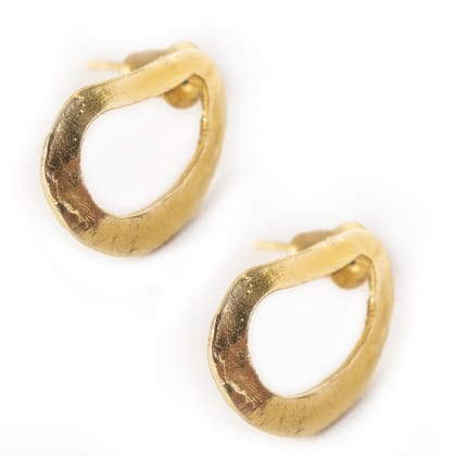 Handcrafted Brass Earring Abstract Shape Handcrafted Brass Earring Abstract Shape