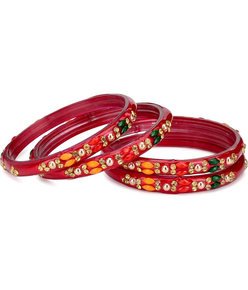 AFAST - Red Bangle Set (Pack of 1)