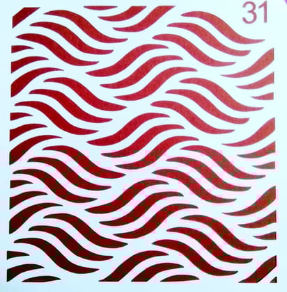 Imported Stencils- 5"*5"- Wave Background