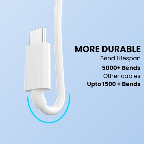 Walta Elite Real Plus V00c  33W USB To Type-C Fast Charging Cable 1Mtr, White