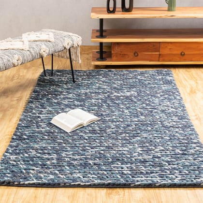 Nordic Blue Chunky Rug-3 ft. x 5 ft.