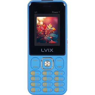 Lvix L1 Power 7 (Dual Sim, 4.5 Cm (1.77 Inch) Display, 2500 Mah Battery, Light Blue)