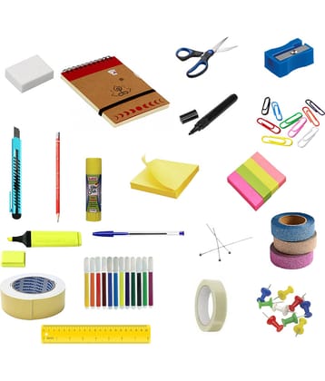 IDYD Art & Craft Set, Stationery Essentials Set for Office and School Project, 20 Pieces Kit