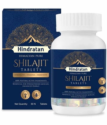 Hindratan Shilajit Tablets Powerful for Immunity for Men & Women 60 Tablets ( Pack of 1)