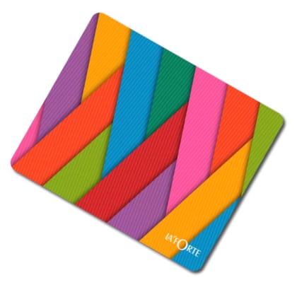 LA'FORTE Computer Laptop Non-Slip Rubber Mousepad Rainbow Abstract (3 Mm Thickness) (Pack of 2)