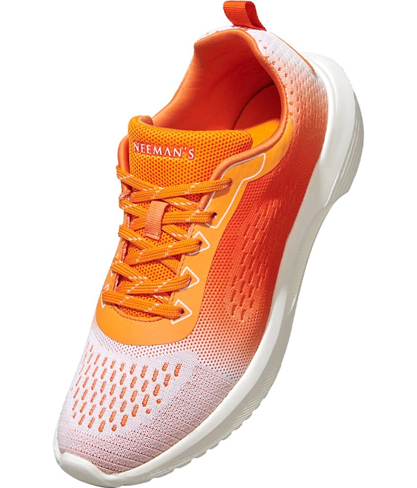 Neemans Colorblocked Sneakers Orange Men's Lifestyle Shoes