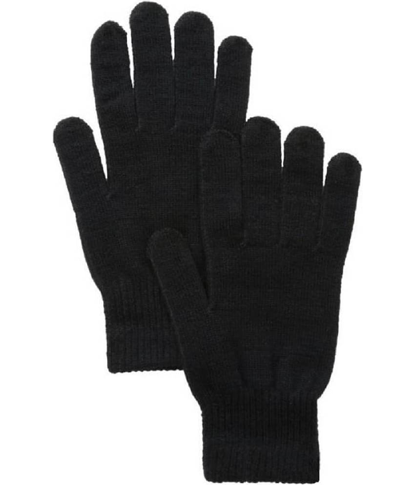 Tahiro Black Woollen Gloves - Pack Of 1