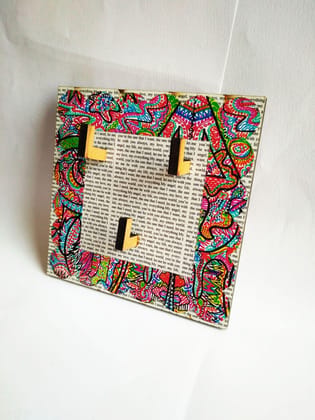 KEY HOLDER - SQUARE TEXT BASE WITH IT'S ALL CONNECTED ARTWORK FRAME