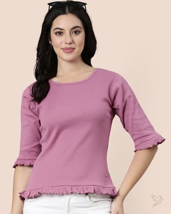 Ruffle Top - Wild Rose-XS / Wild Rose