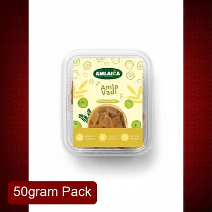 Amlaica Amla Vadi (50g) | Sun-Dried Indian Gooseberry Candy | Digestive & Immunity Booster
