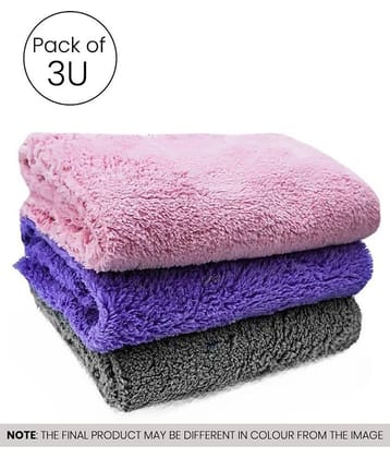 Mahek Accessories Multicolor 800 GSM Microfiber Cleaning Cloth For Automobile Car accessories ( Pack of 3 ) 40x40 cms