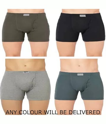 CAVENDRES Pack of 4 Cotton Blend Trunks For Men's ( Multicolor )