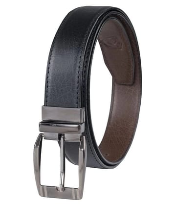 Keviv Black Leather Formal Belt - Free Size