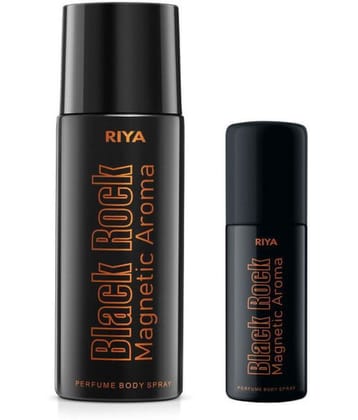 Riya Black Rock Deodorant Spray & Perfume For Men 190 ( Pack of 2 )