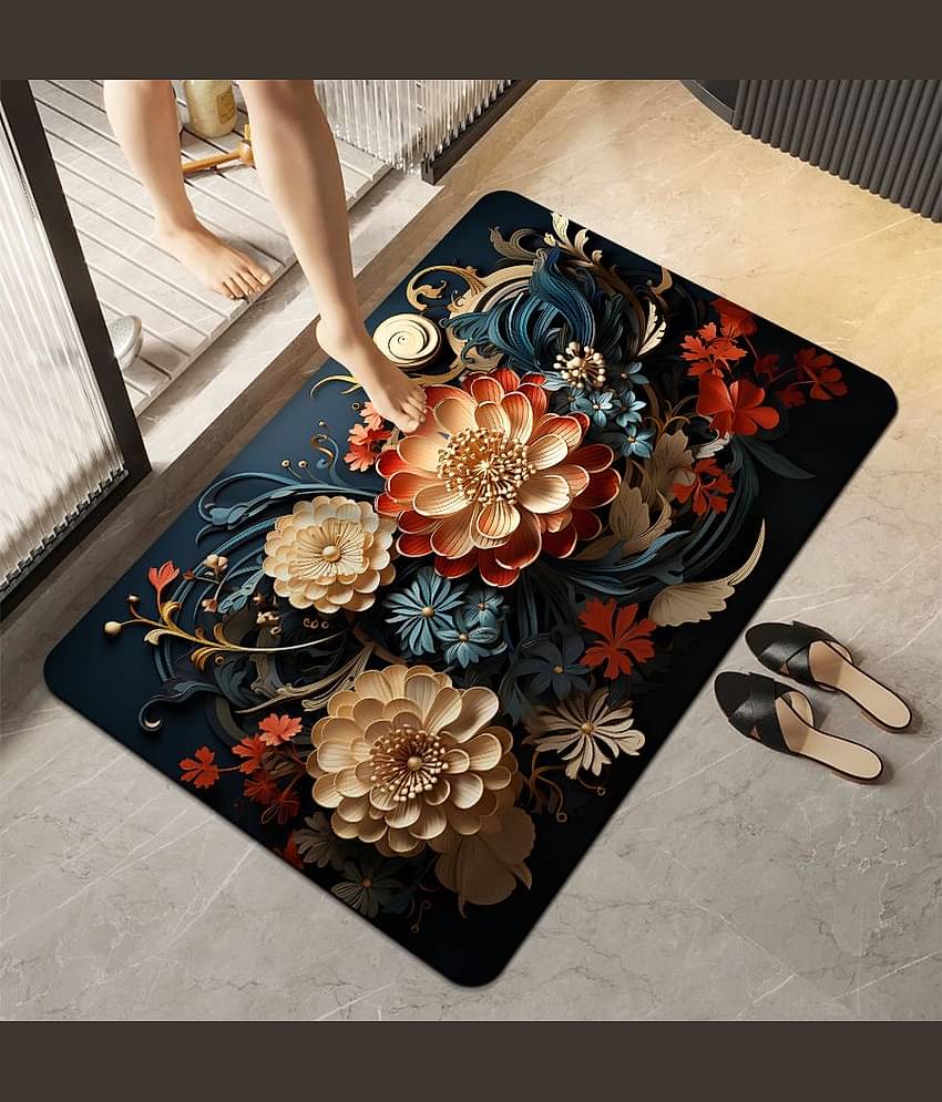 mahek accessories Set of 1 Anti-skid Rubber Door Mat ( 40 X 60 cm ) Assorted