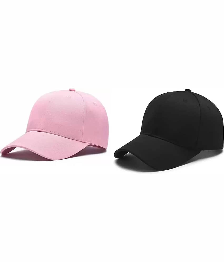 Babji Multicolor Cotton Women's Cap ( Pack of 2 )