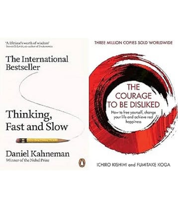 Thinking Fast and Slow, Courage to Be Disliked - 2 Book Combo