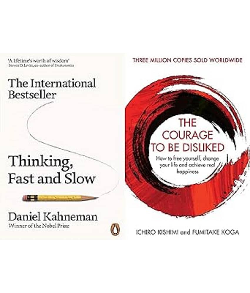 Thinking Fast and Slow, Courage to Be Disliked - 2 Book Combo