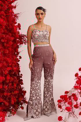 Flora Resham Pant Set-XS