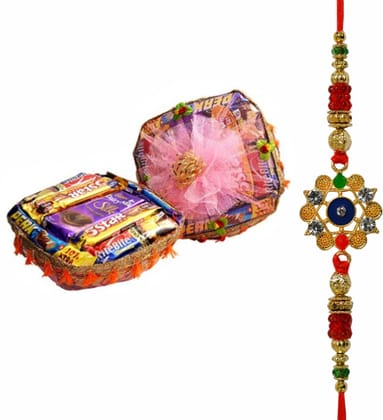 Haldiram's Nagpur Assorted Chocolate Tokani Small With Rakhi Assorted Gift Box (Multicolor)