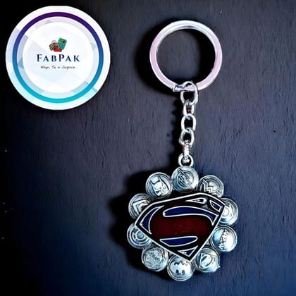 FABPAK Rotating Metal Superman Keychain