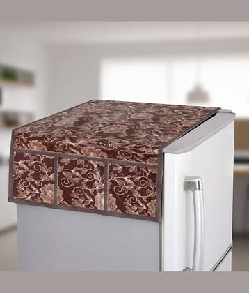 E-Retailer - Brown PVC Fridge  Top Cover (Pack of 1)