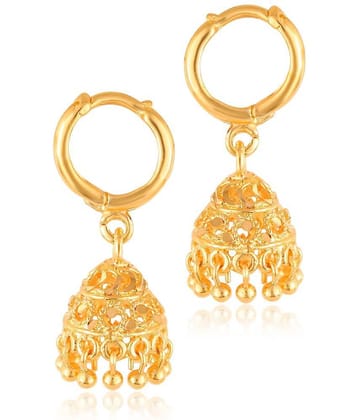 VIVASTRI Golden Jhumki Earrings ( Pack of 1 )
