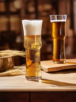 SLIMPOUR CRYSTAL BEER GLASS-Set Of 2