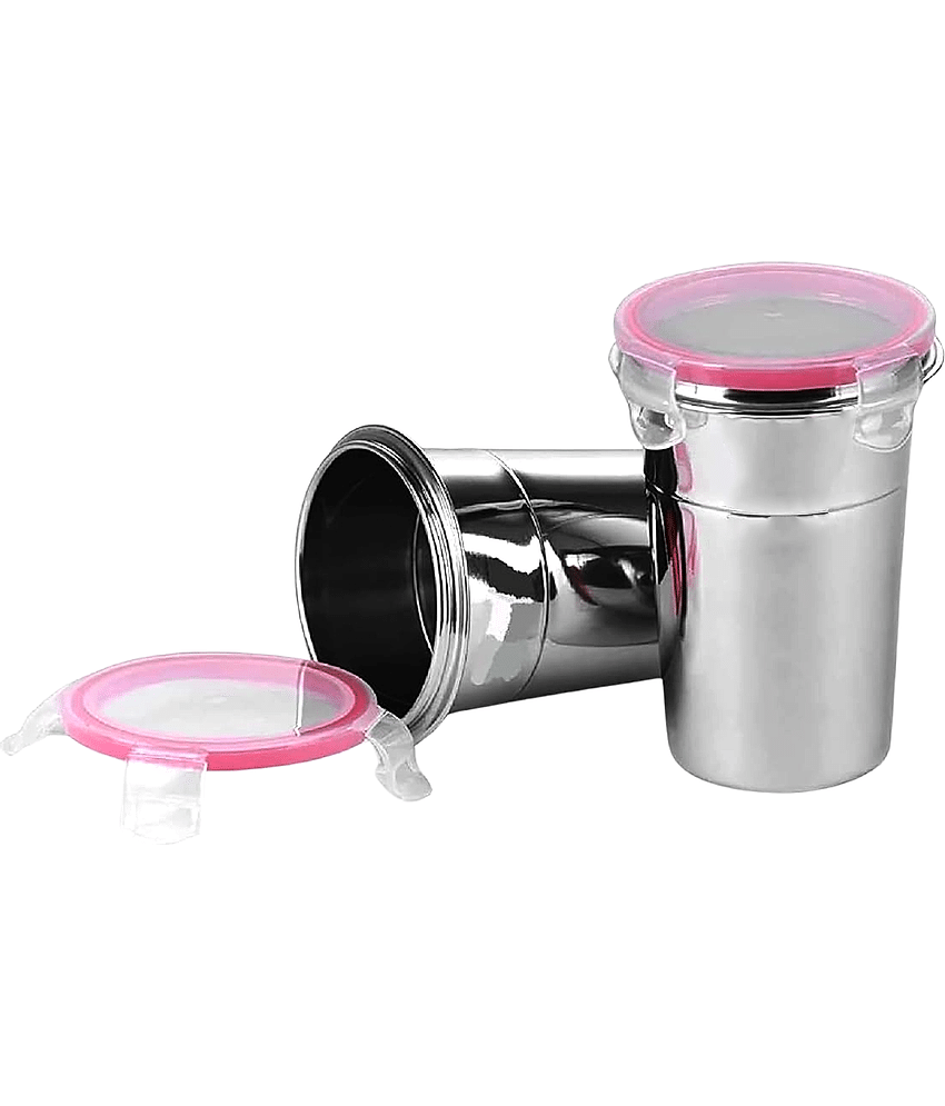 Dynore Tumblers Steel Glasses 400 ml ( Pack of 2 )