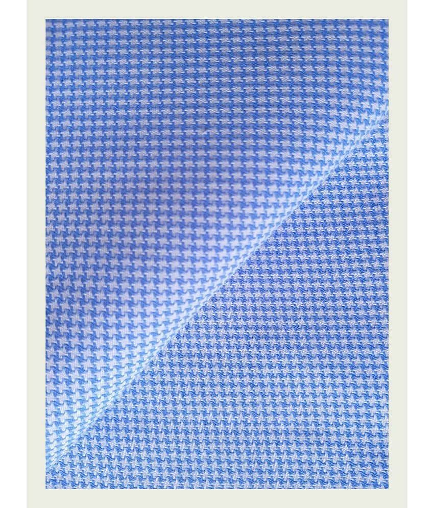 Makhanchor - Blue Cotton Men's Unstitched Shirt Piece ( Pack of 1 )