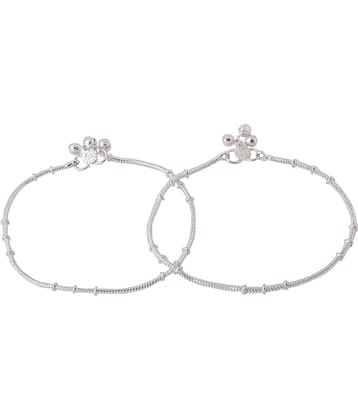 VIRAASI - Silver Anklets ( Pack of 1 )