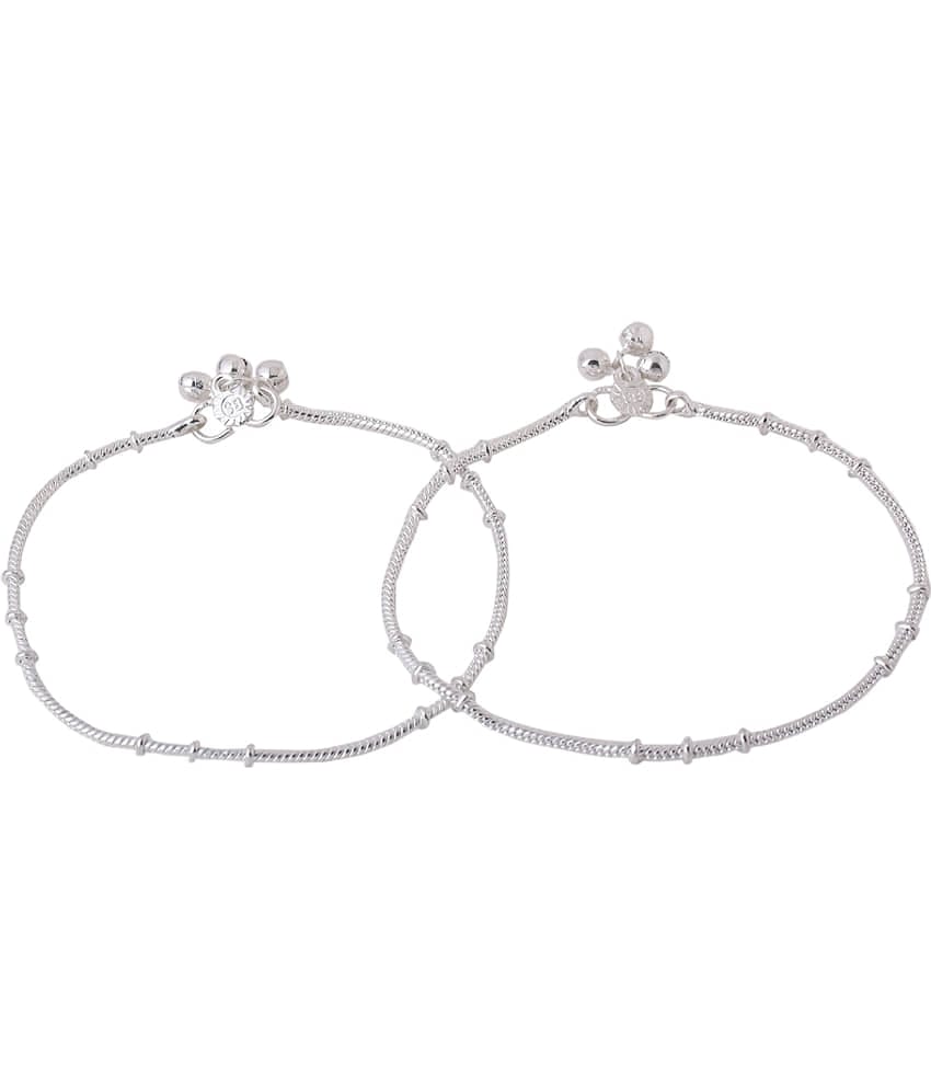 VIRAASI - Silver Anklets ( Pack of 1 )